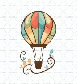 Verspielter Heißluftballon